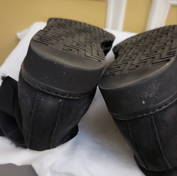 Gucci "Ace" Black Suede With Fur Hi-Top Trainers Size 41/ US 11